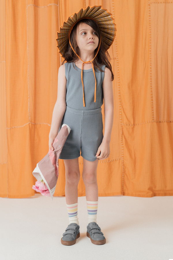 KIDS Noble Waffle Tank Set - Blue Moon