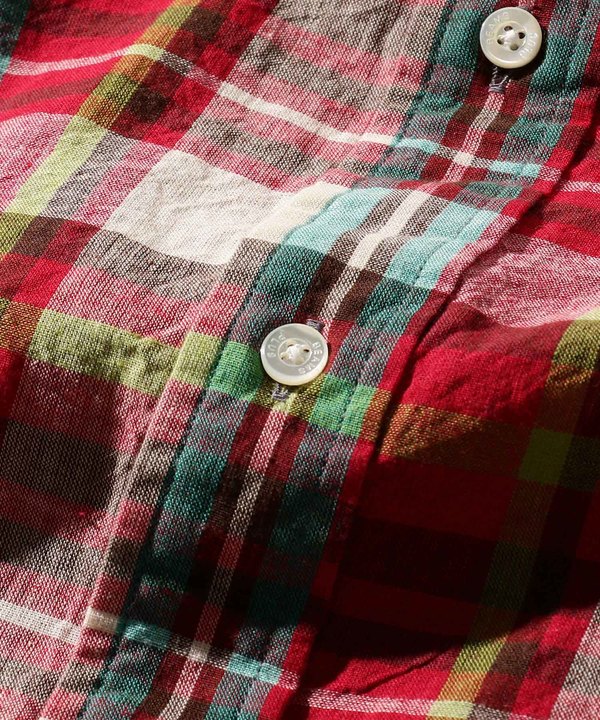 Beams Plus B.D. Indian Madras Check Shirt - Red | Garmentory