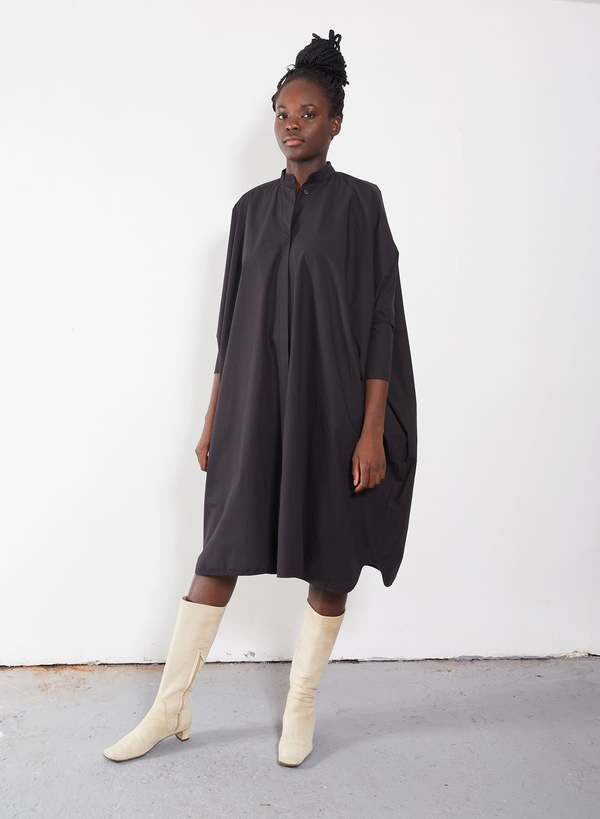 biggie shirt dress Meg Biggie Shirt Dress - Black
