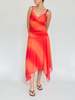 Sherbet Tiered Ruched Dress - red/orange - Thumbnail 3