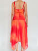 Sherbet Tiered Ruched Dress - red/orange - Thumbnail 5