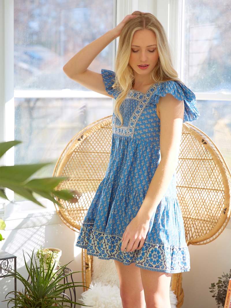 sachin and babi light blue dress NicoBlu® Shalimar Long Tunic Dress with Turquoise on Mint Julep Jewel  Embellishment