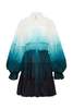 Aje Cosmos Cut Out Tiered Mini Dress - Hand Painted Teal Ombre - Thumbnail 4