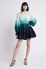 Aje Cosmos Cut Out Tiered Mini Dress - Hand Painted Teal Ombre - Thumbnail 1