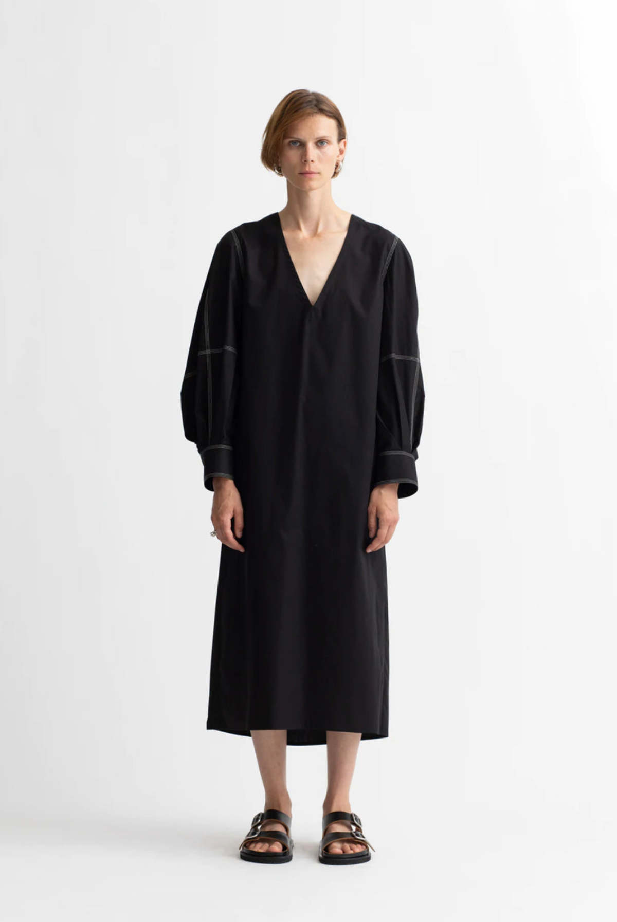 MARIA McMANUS Engineered Sleeve Dress - black - Image 1 of 5