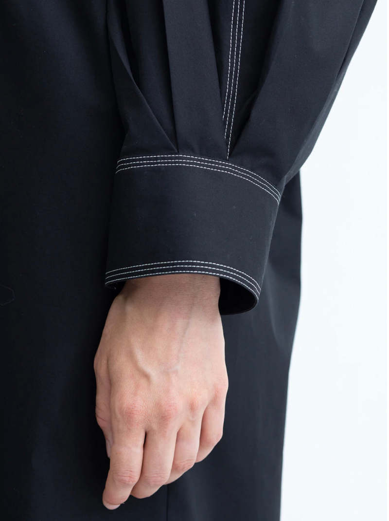 MARIA McMANUS Engineered Sleeve Dress - black