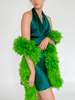 Silk Slip Halter Dress - Green - Thumbnail 1