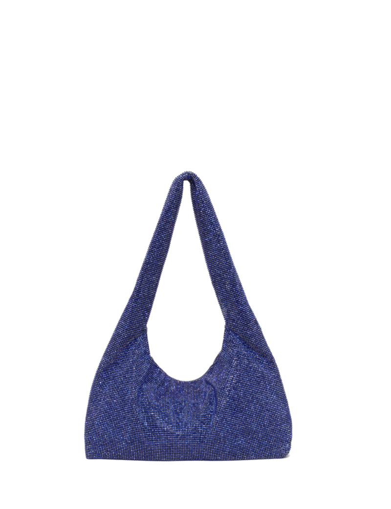 KARA Crystal Mesh Armpit Bag - Sapphire | Garmentory