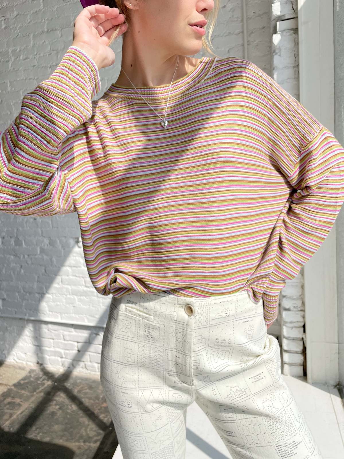 LISA SAYS GAH Luca Sweater Camp Stripe - Image 6 of 6