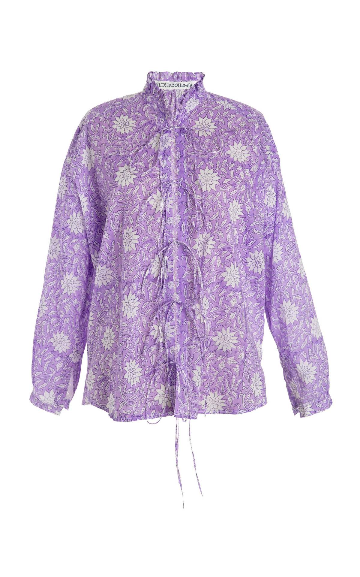 Alix Of Bohemia Willa Tie Shirt - Lavender Multi - Image 2 of 4