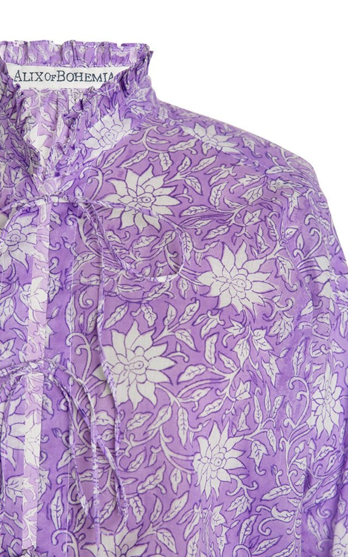 Alix Of Bohemia Willa Tie Shirt - Lavender Multi - Image 4 of 4