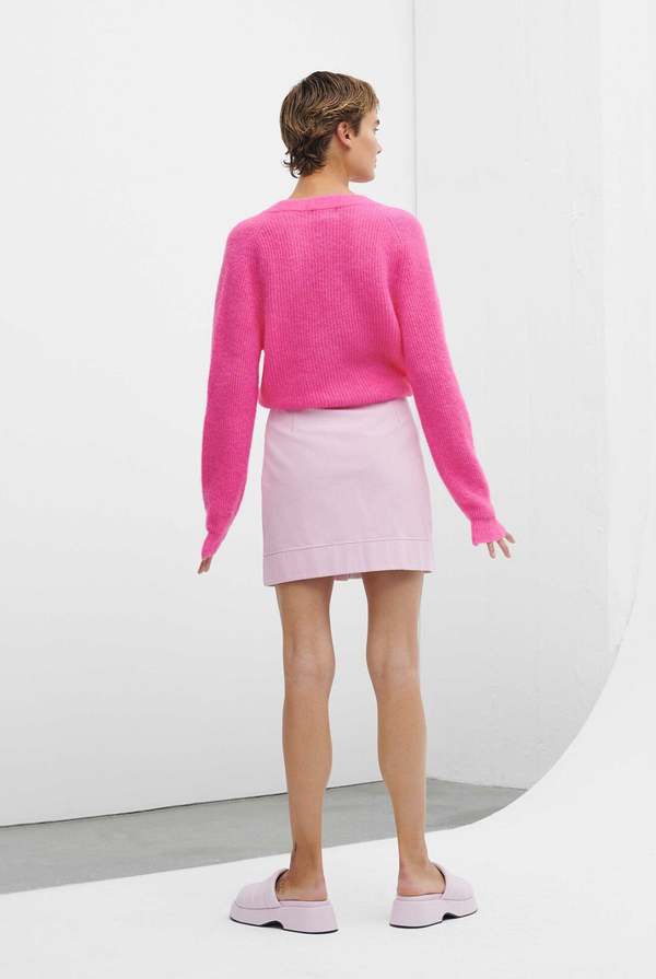 Ganni Denim Mini Skirt - Light Lilac | Garmentory