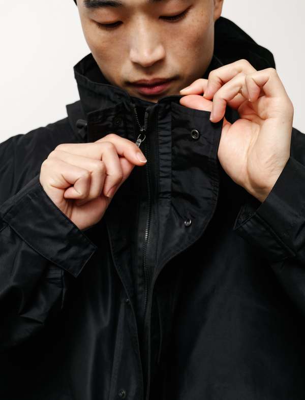 Comoli Cotton-Silk Military Parka - Navy | Garmentory