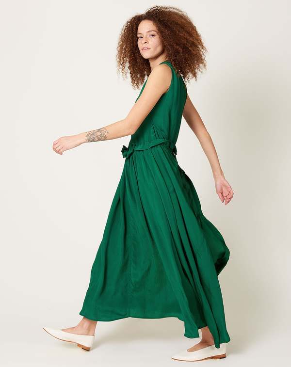 Caron Callahan Lily Dress - Bottle Seersucker | Garmentory