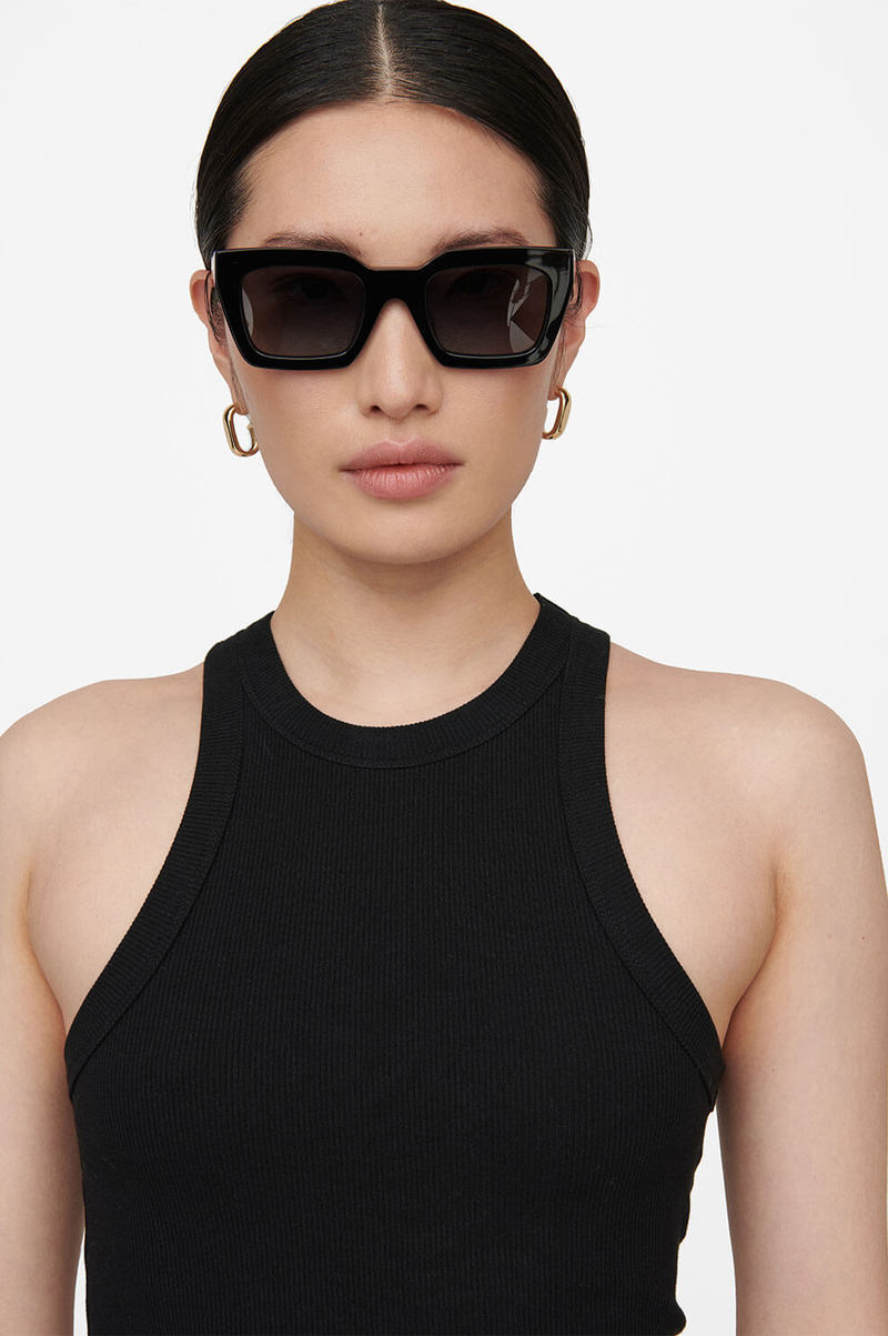 ★ANINE BING★ ブラック Indio サングラス ANINE BING Indio Sunglasses - Black