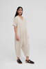 Cordera Linen Jumpsuit - Natural - Thumbnail 1