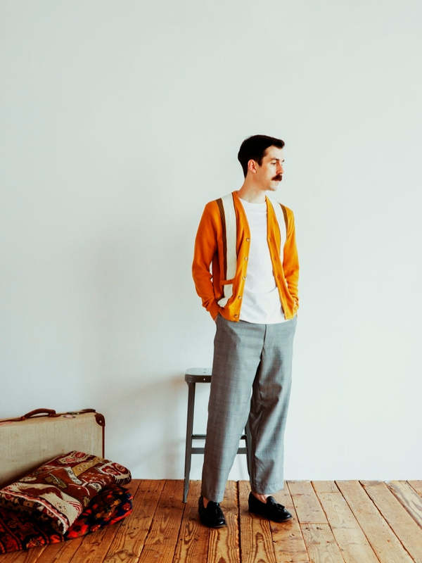 Beams Plus Cotton Cardigan Stripe 