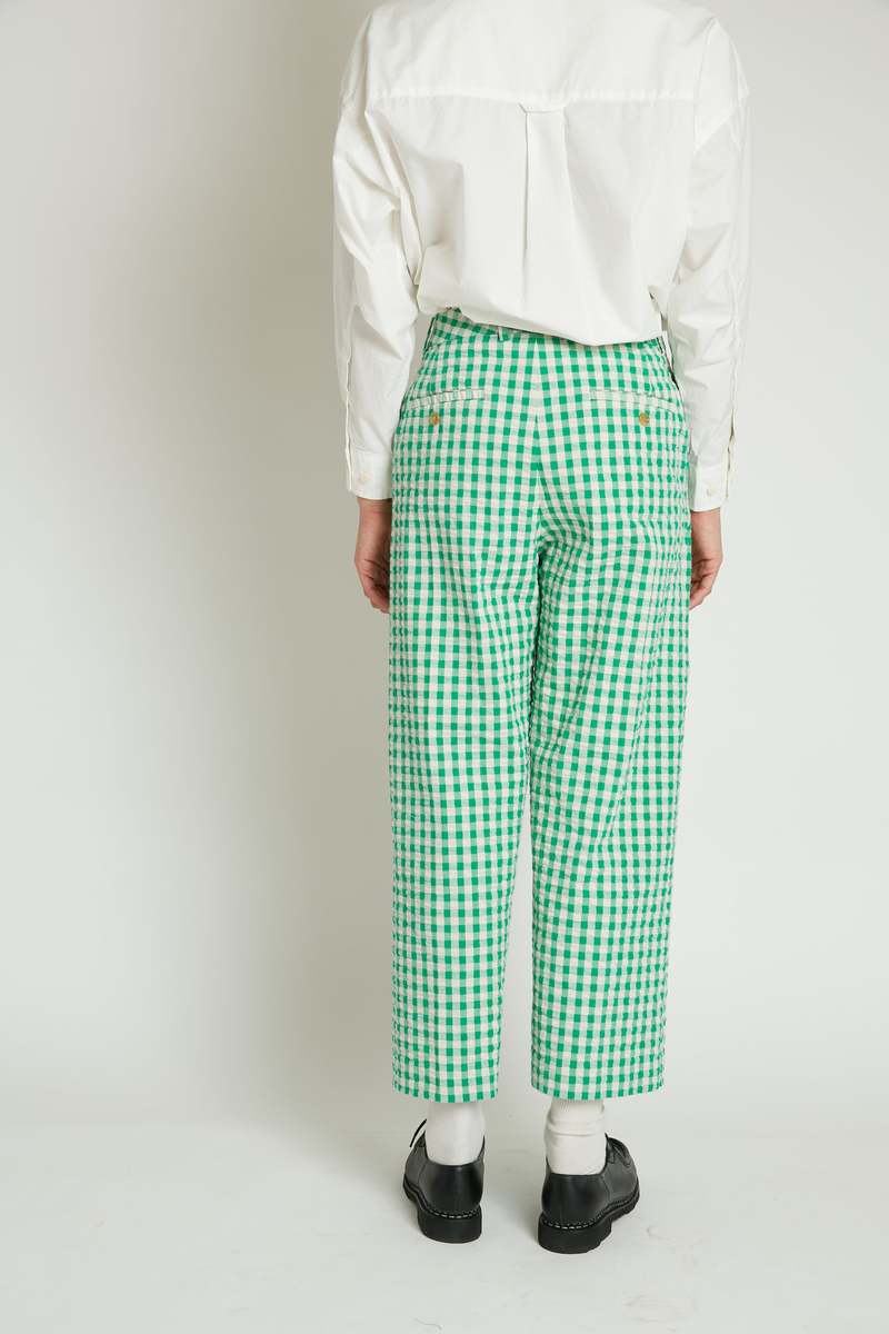ボトムス・スパッツ SOOR PLOOM Otto Trousers / Gimgham / 5y Soor Ploom - Otto Linen Harem Pants - Blue | Smallable