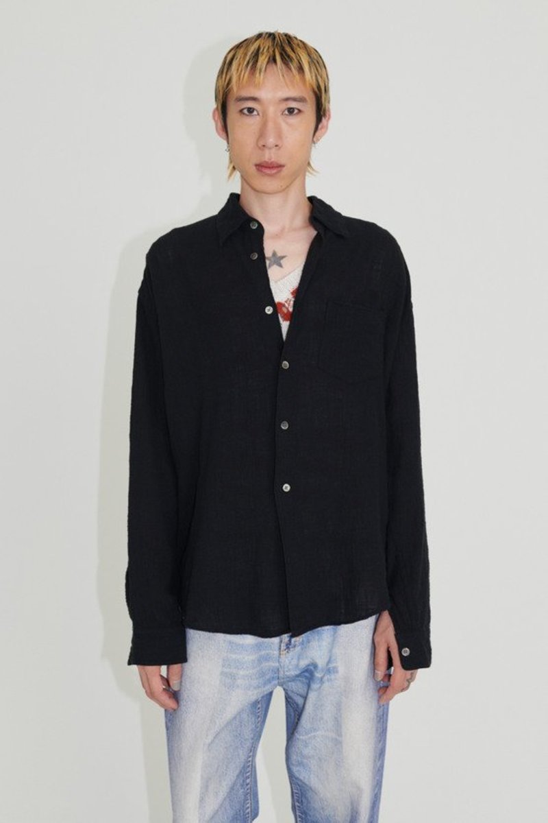 Our Legacy Air Cotton Coco Shirt - Washed Black | Garmentory