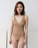 Baserange Vein Swim Bodysuit - Leather Beige - Thumbnail 6