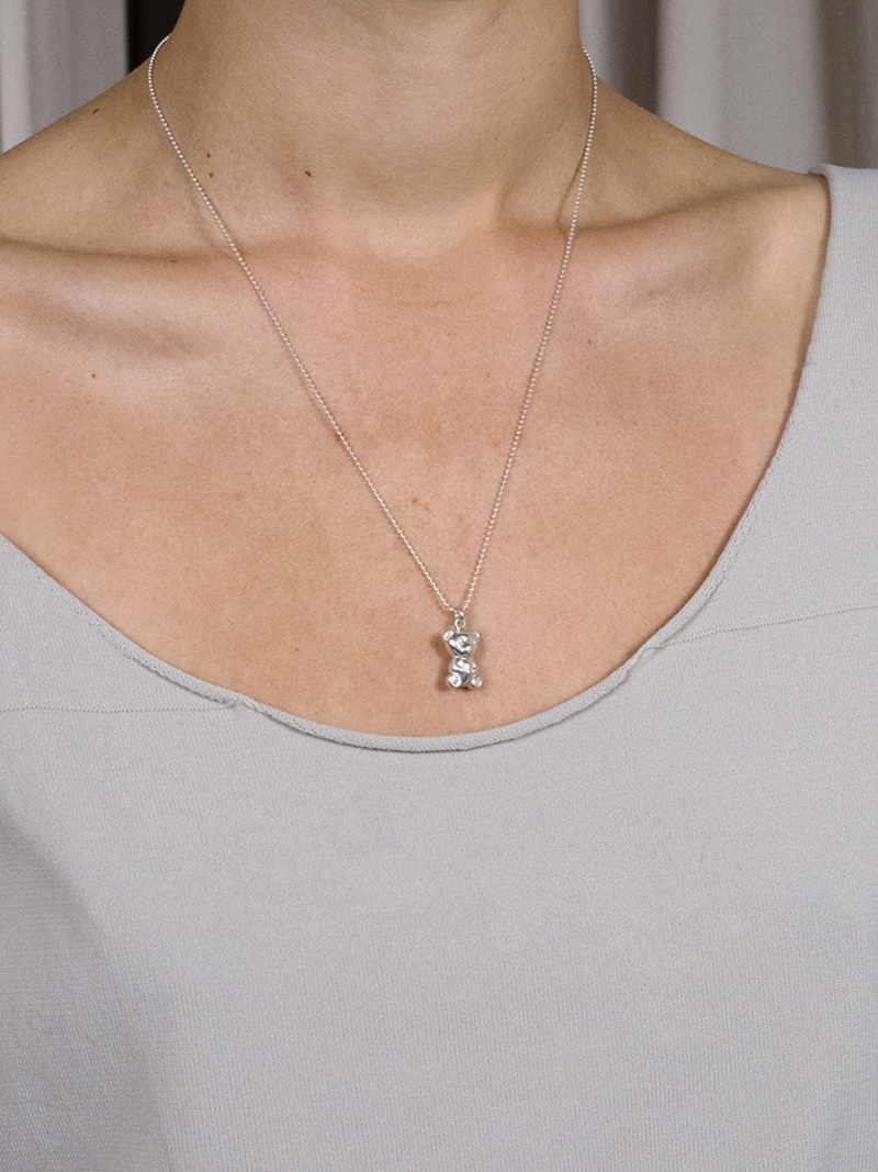Martine Ali Teddy Charm Chain - Silver | Garmentory