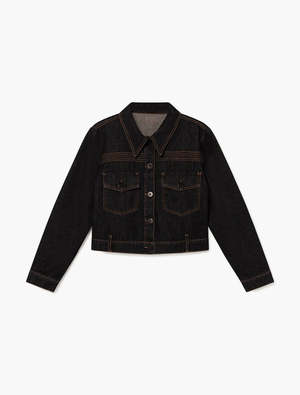 Paloma Wool Moto Denim Jacket - Black | Garmentory