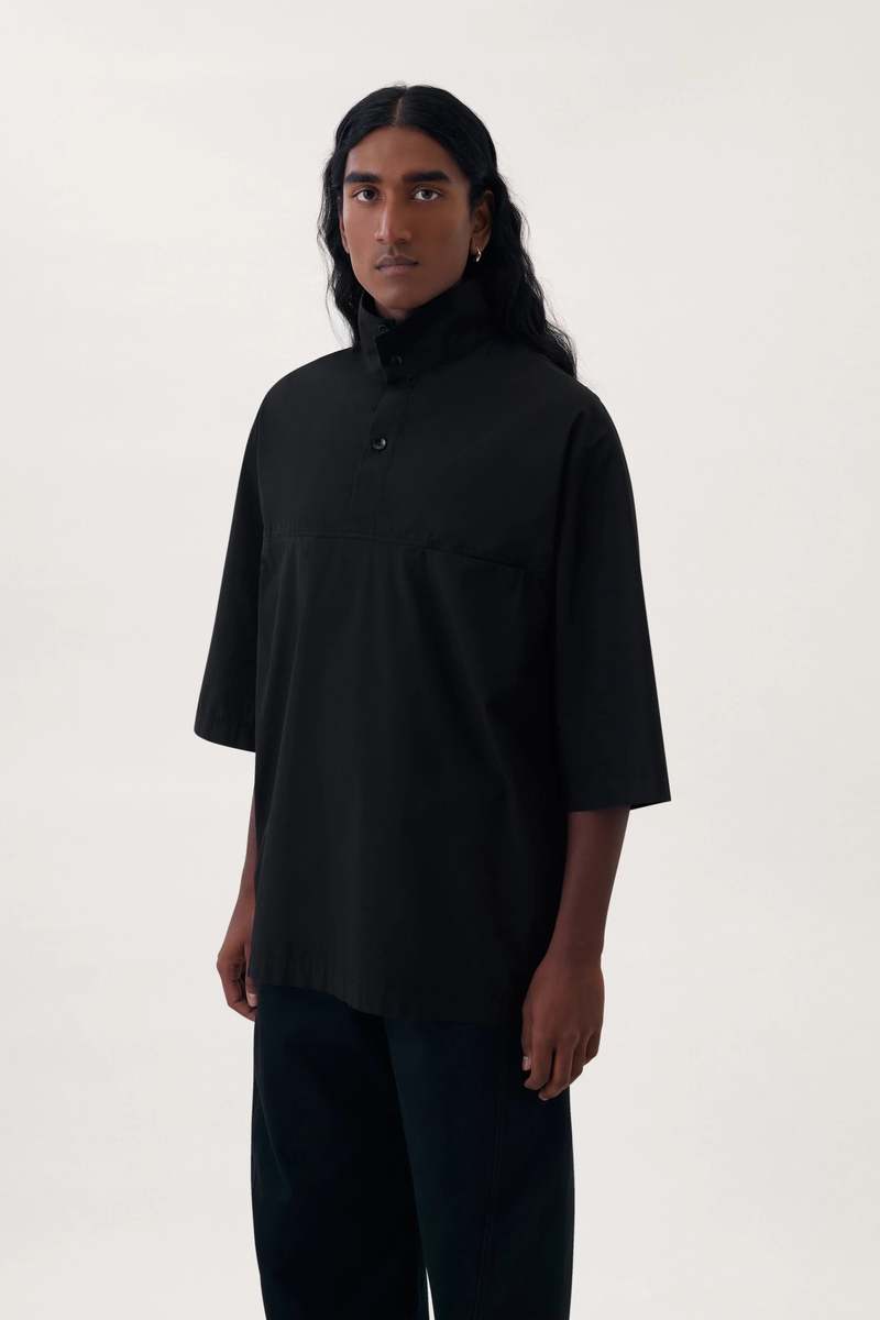トップス LEMAIRE FUNNEL NECK VAREUSE Lemaire Vareuse SS Top - Black | Garmentory