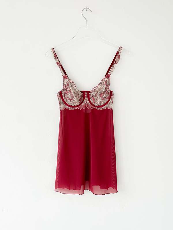 vintage burgundy lace dress Vintage Burgundy Short Mother of the Bride Lace Dresses with Half Slee –  loveangeldress main image 0