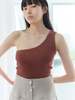Mijeong Park Asymmetrical Knit Top -  Brown - Thumbnail 7
