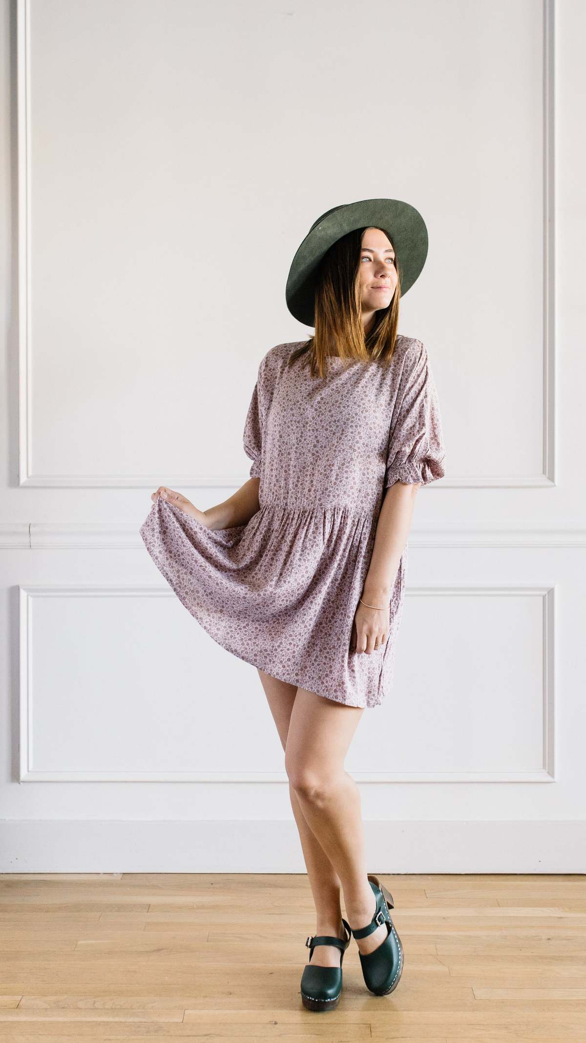 t shirt dress with sweater DOUBLE LAYER T-SHIRT DRESS IN WHITE main image 1