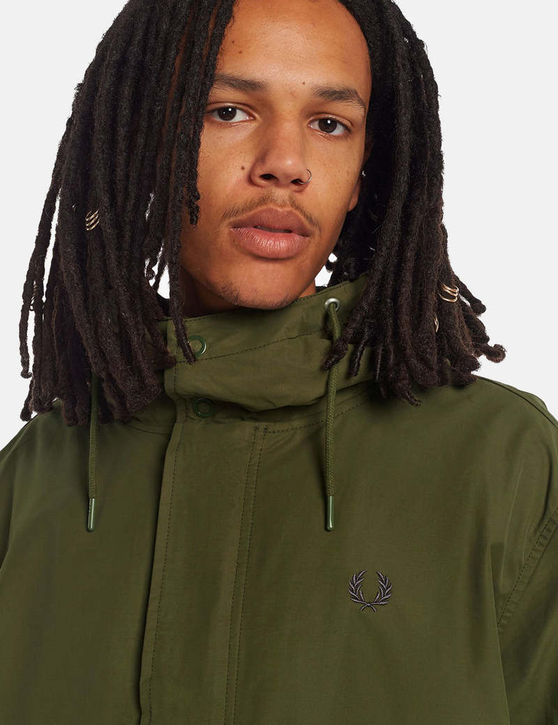 Fred Perry Shell Parka - Military Green | Garmentory