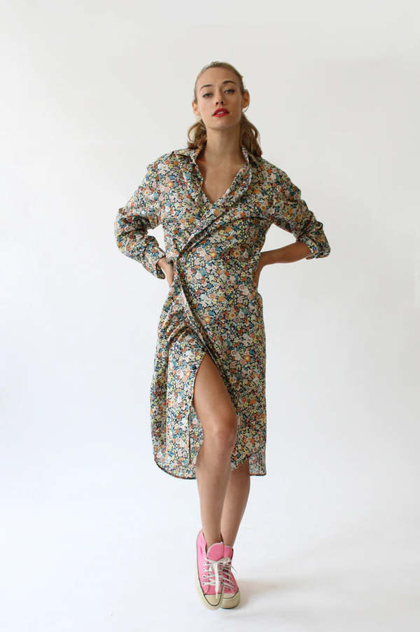 Wear Cisco Midi Shirt Dress - Night Floral | Garmentory