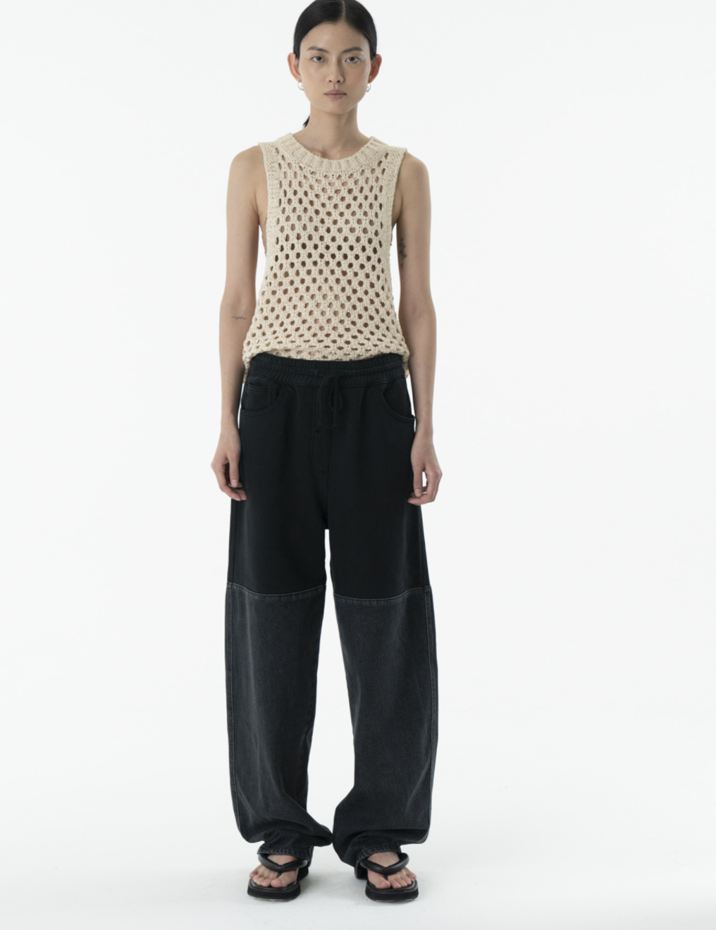 Amomento - Drawstring Denim Pants | wo clé