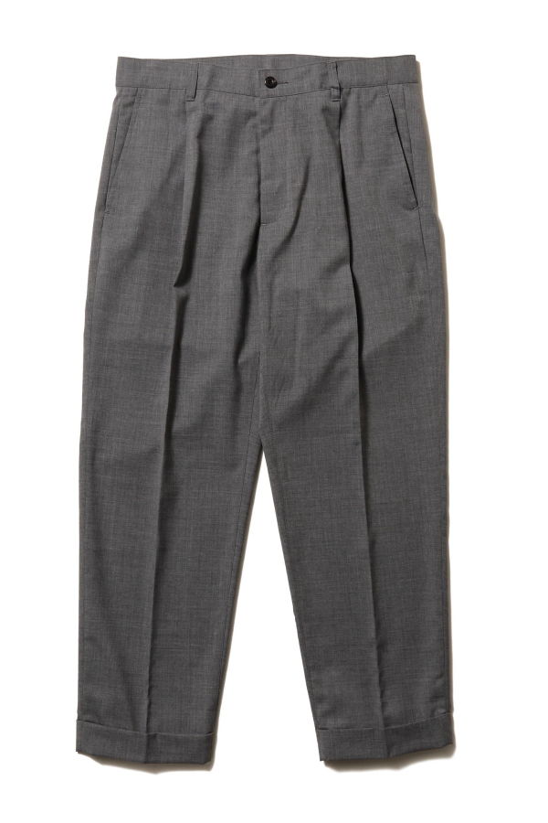 Beams Plus 1Pleat Combat Wool Tropical Pants - Grey