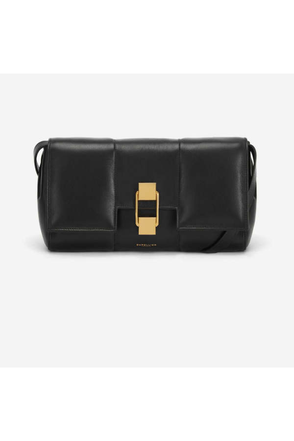 DeMellier London The Midi Alexandria Smooth Leather Bag Black
