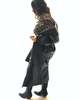 Vintage Banshee Long Leather Trench  - Black  - Thumbnail 3