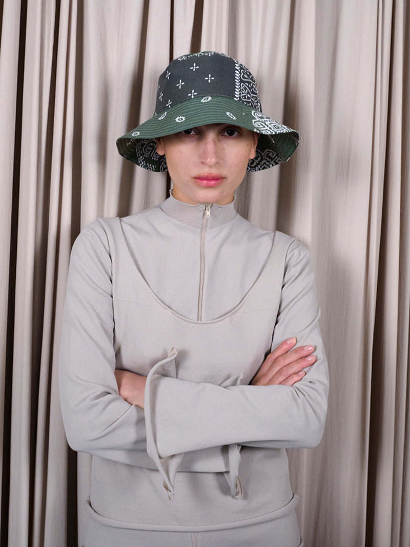 Kapital Bandana Patchwork Bucket Hat - Green | Garmentory