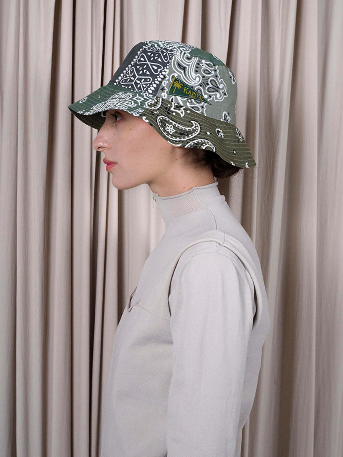 Kapital Bandana Patchwork Bucket Hat - Green | Garmentory