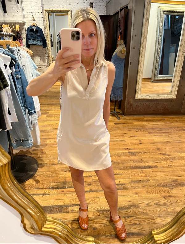 Bella Dahl Sleeveless Aline Dress - Soft Tan on Garmentory