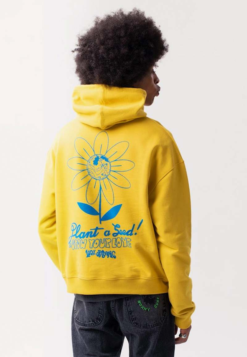 Carne Bollente Grow Your Love Hoodie - Washed Mustard