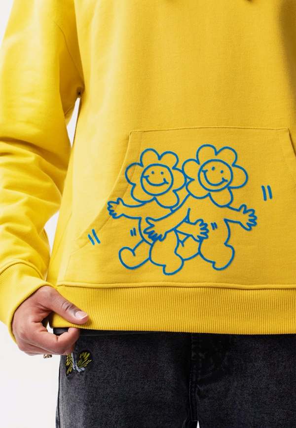 Carne Bollente Grow Your Love Hoodie - Washed Mustard