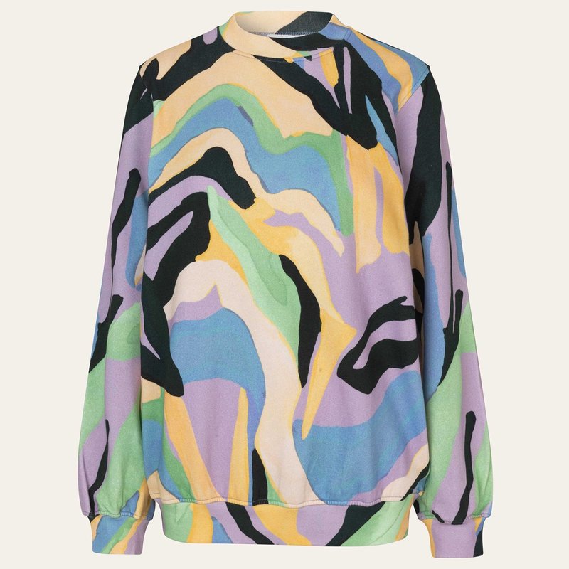 Stine Goya Pran Sweatshirt - Ocean Waves | Garmentory Stine Goya Pran Sweatshirt - Ocean Waves | Garmentory