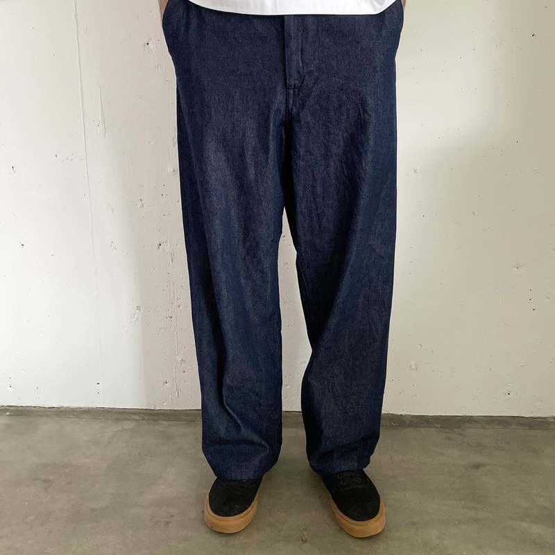 【INCHANT ME】[unisex/summer] non-fade selvedge wide pants INCHANT ME】[unisex/summer] non-fade selvedge wide pants