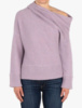 Naadam Asymmetrical Draped Sweater - Purple Heather - Thumbnail 2