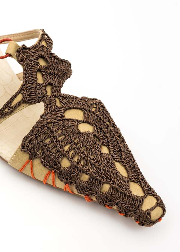 Rui WOOD CROCHET WRAP MULES WOOD Garmentory