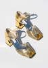 Suzanne Rae HIGH HEEL GOLD 70s SANDAL - GOLD - Thumbnail 1