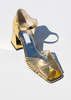 Suzanne Rae HIGH HEEL GOLD 70s SANDAL - GOLD - Thumbnail 3