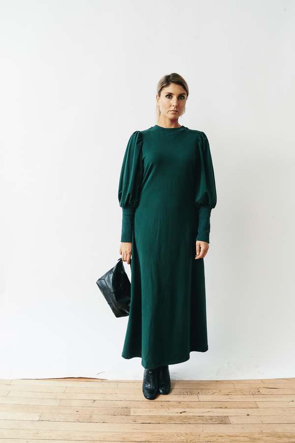 Cynthia Rowley Fleece Maxi Dress - green | Garmentory