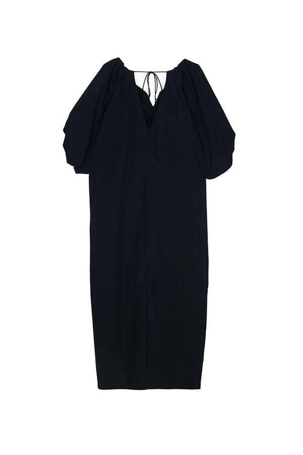 SAYAKA DAVIS Tucked Cocoon Dress ダークネイビー SAYAKA DAVIS NEW YORK Tucked Cocoon Dress - Dark Navy