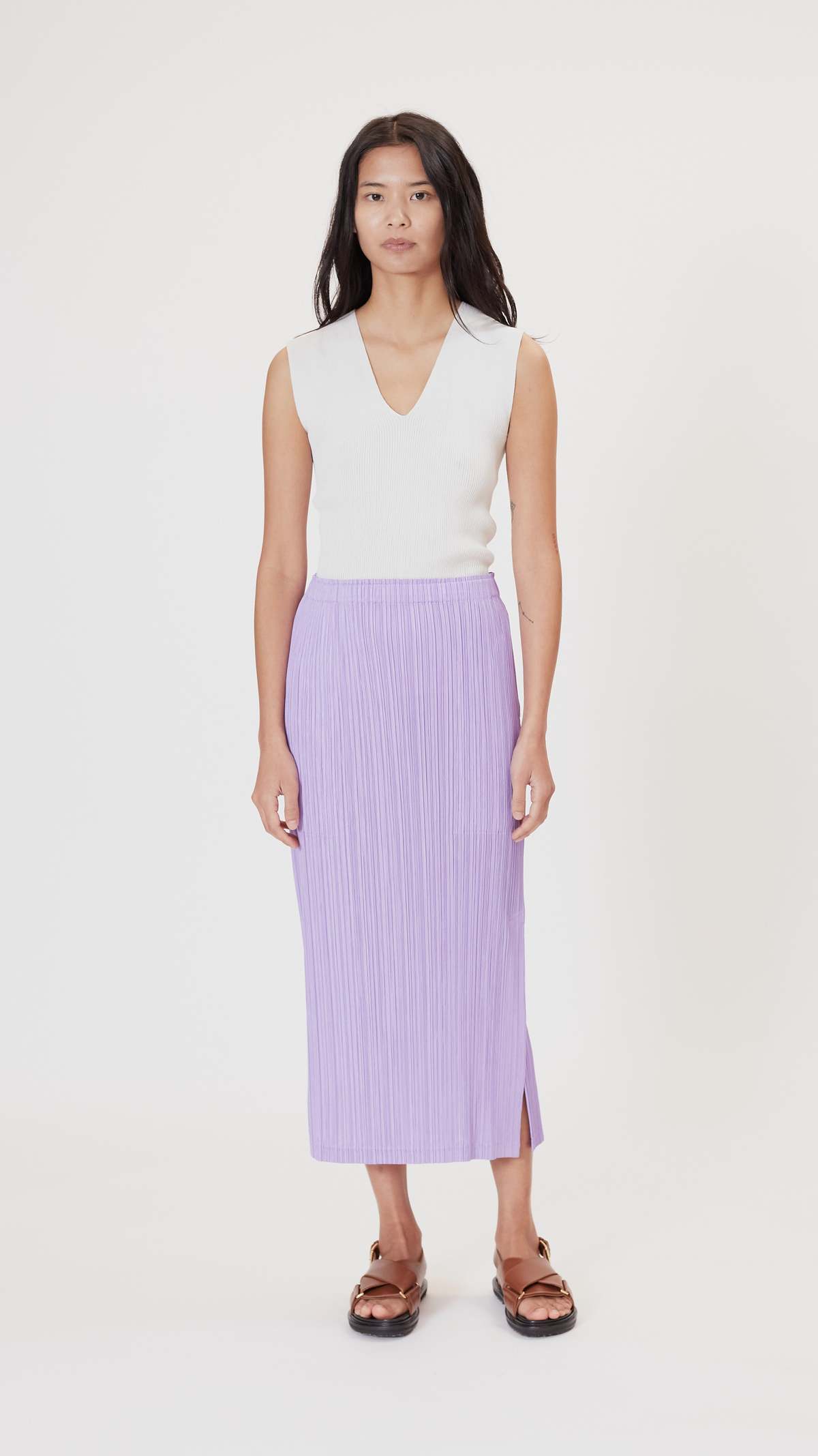 PLEATS PLEASE THICKER BOTTOMS 1パープル　スカート Pleats Please by Issey Miyake Thicker Bottoms 1 Skirt - Lavender